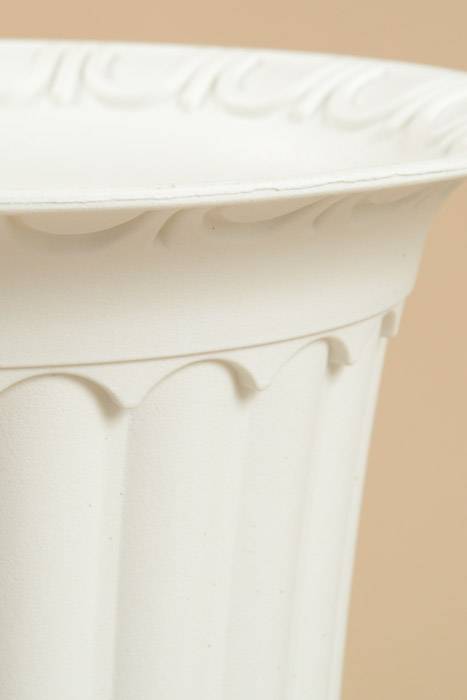 11.5" X 14" Plastic Flower Pot White