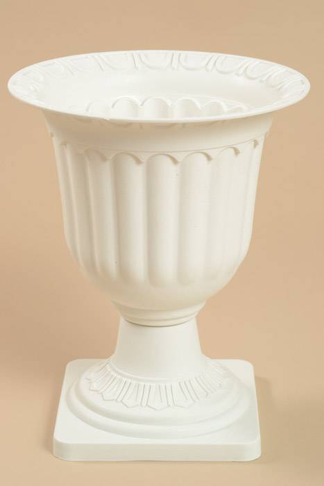 8&quot; X 10&quot; Plastic Flower Pot White