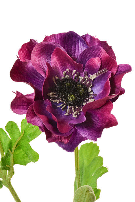 26" Silk Anemone Spray Violet