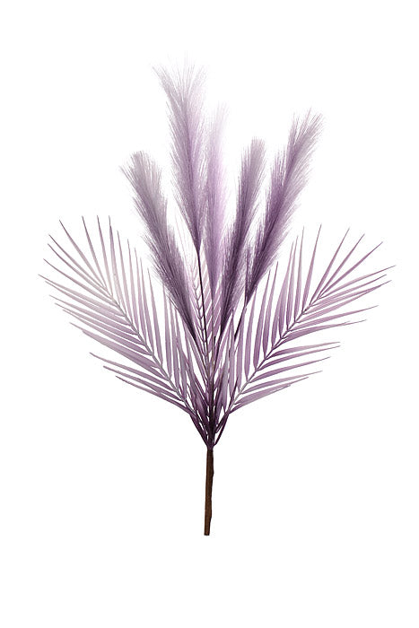 28" Pampas Grass Spray Eggplant