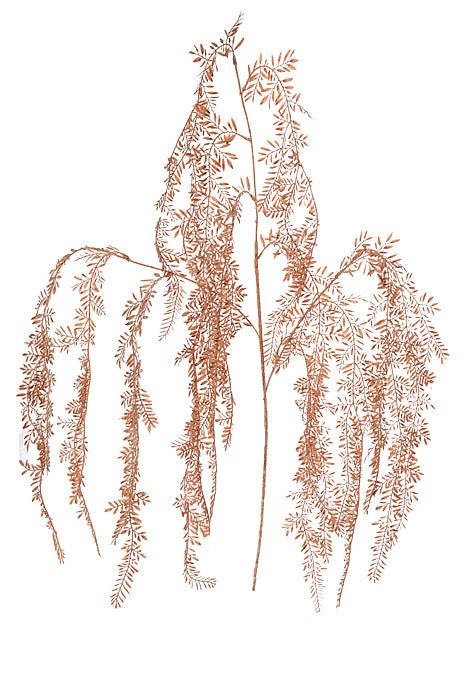 47.25" Hanging Leaves Branch Light Brown