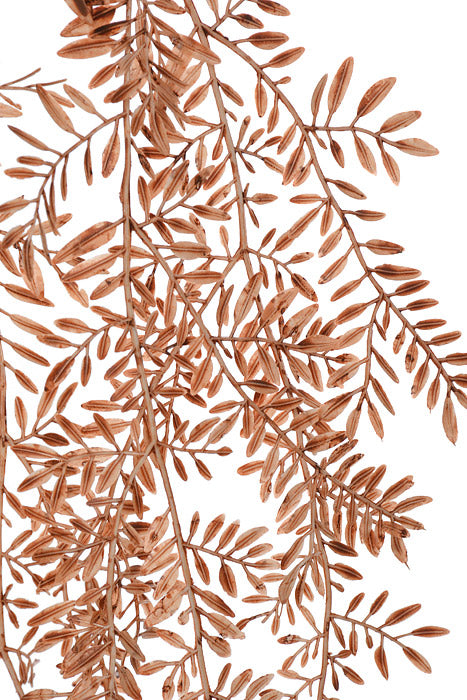 47.25" Hanging Leaves Branch Light Brown