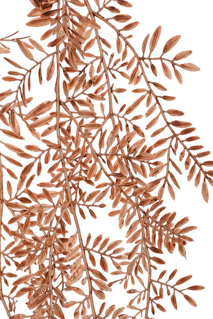 47.25" Hanging Leaves Branch Light Brown