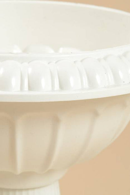 10" Plastic Grecian Urn White