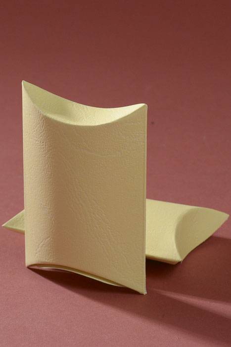 3.75" X2.5" Embossed Favor Box Ivory Pkg/12