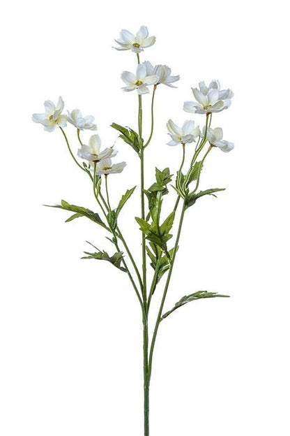 27" Silk Mini Cosmos Spray White