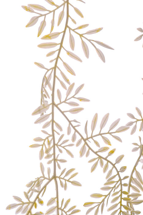 47.25" Hanging Leaves Branch Light Yellow