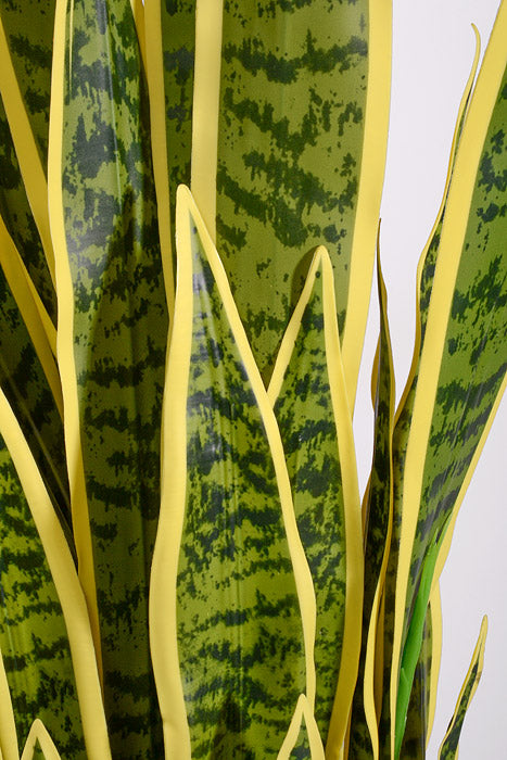 36" Artificial Snake Plant In Pot Green/Yellow
