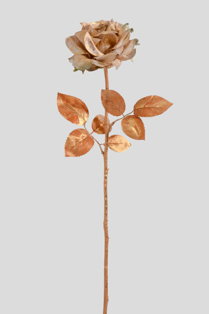 23" Single Rose Spray Gold