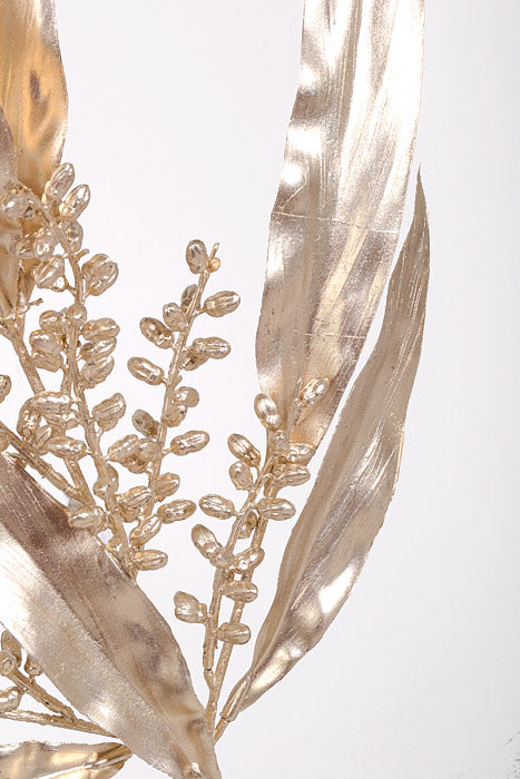 25" Seeded Eucalyptus Spray Champagne