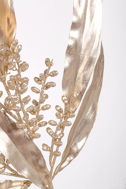 25" Seeded Eucalyptus Spray Champagne