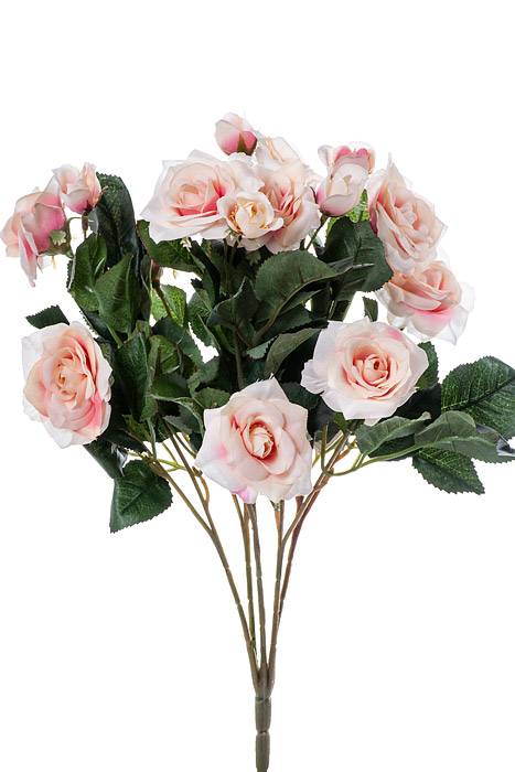 15" Silk Rose Bush Pink/cream