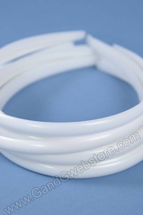 3/8" Plain Plastic Head Band White Pkg/12