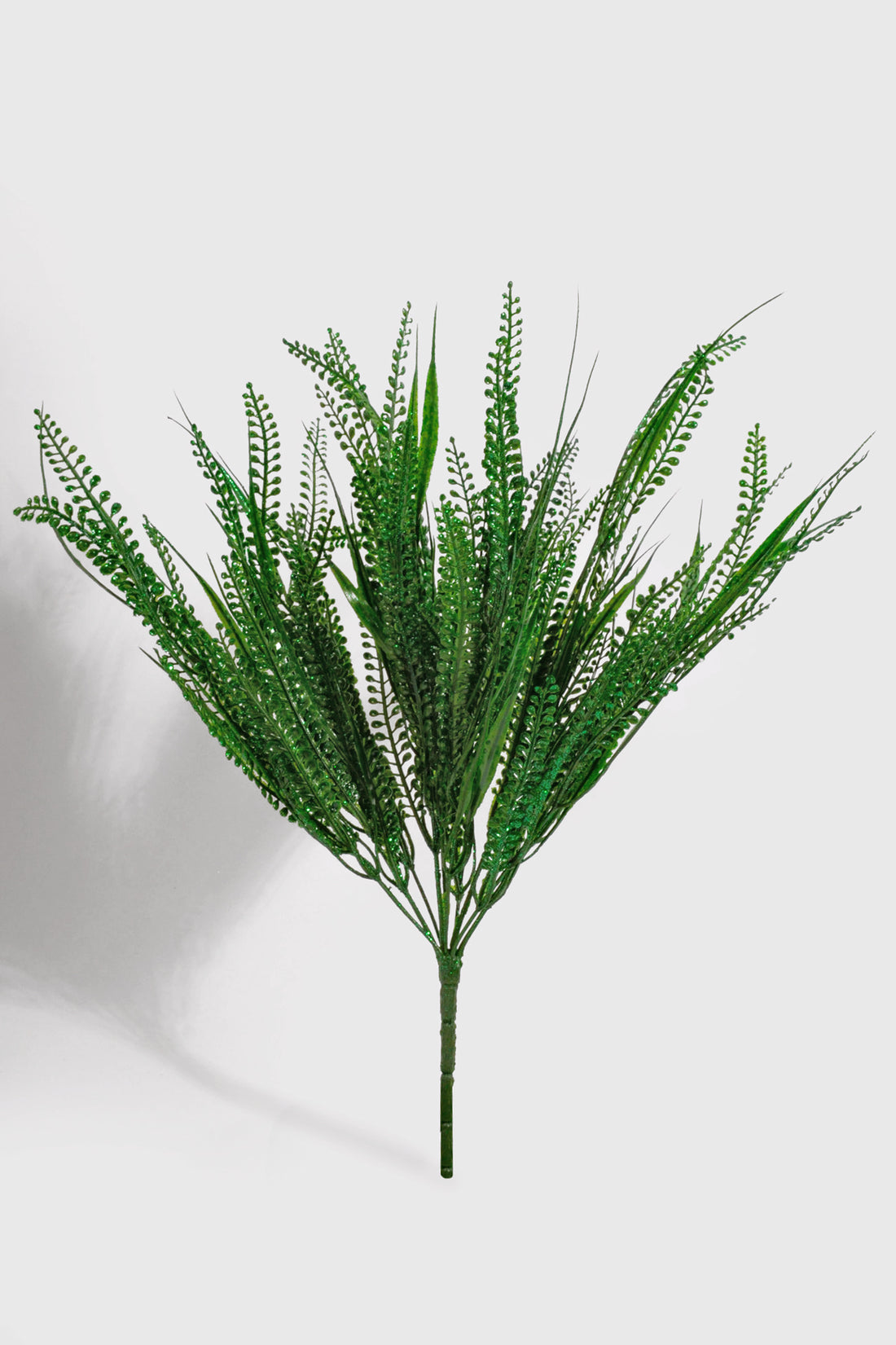 21" Glitter Plastic Button Fern Green