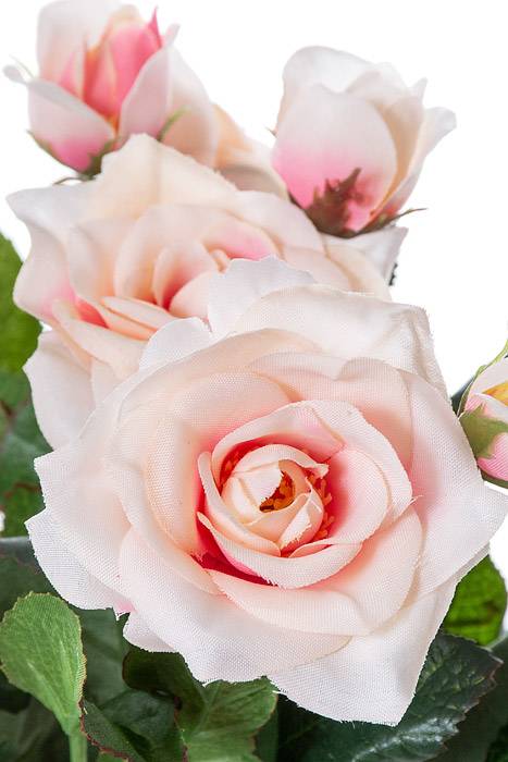 15" Silk Rose Bush Pink/cream