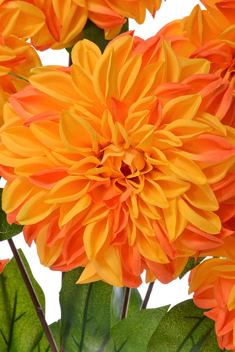 23&quot; Silk Dahlia Bush Orange