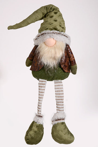 24" Sitting Gnome With Light Green