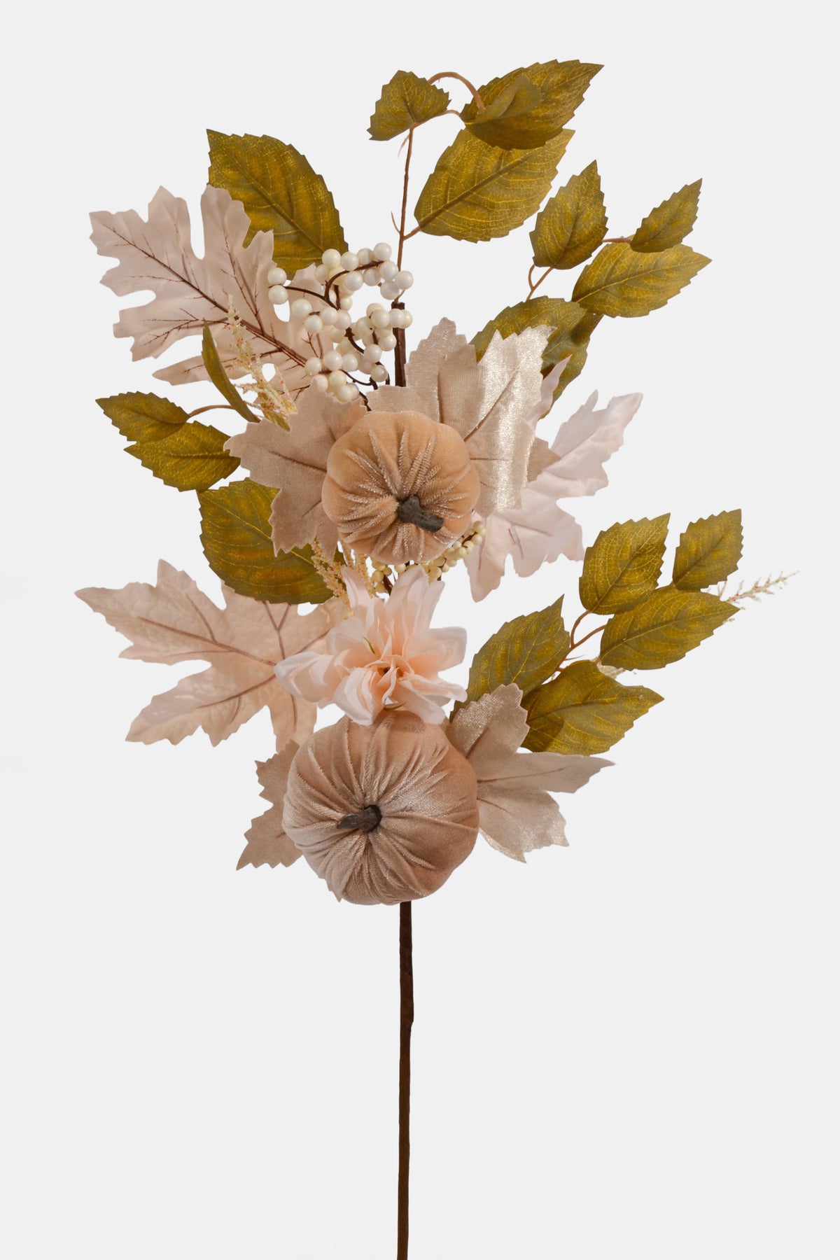 30" Pumpkin Dahlia Berry Spray Cream
