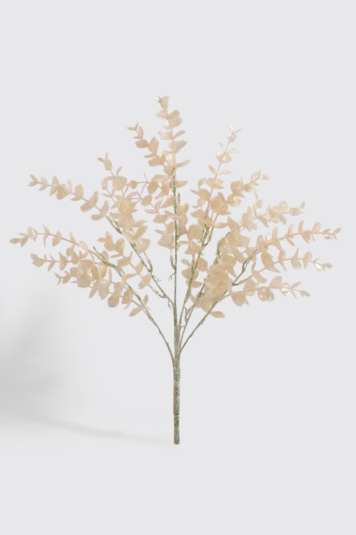 18" Artificial Eucalyptus Bush White
