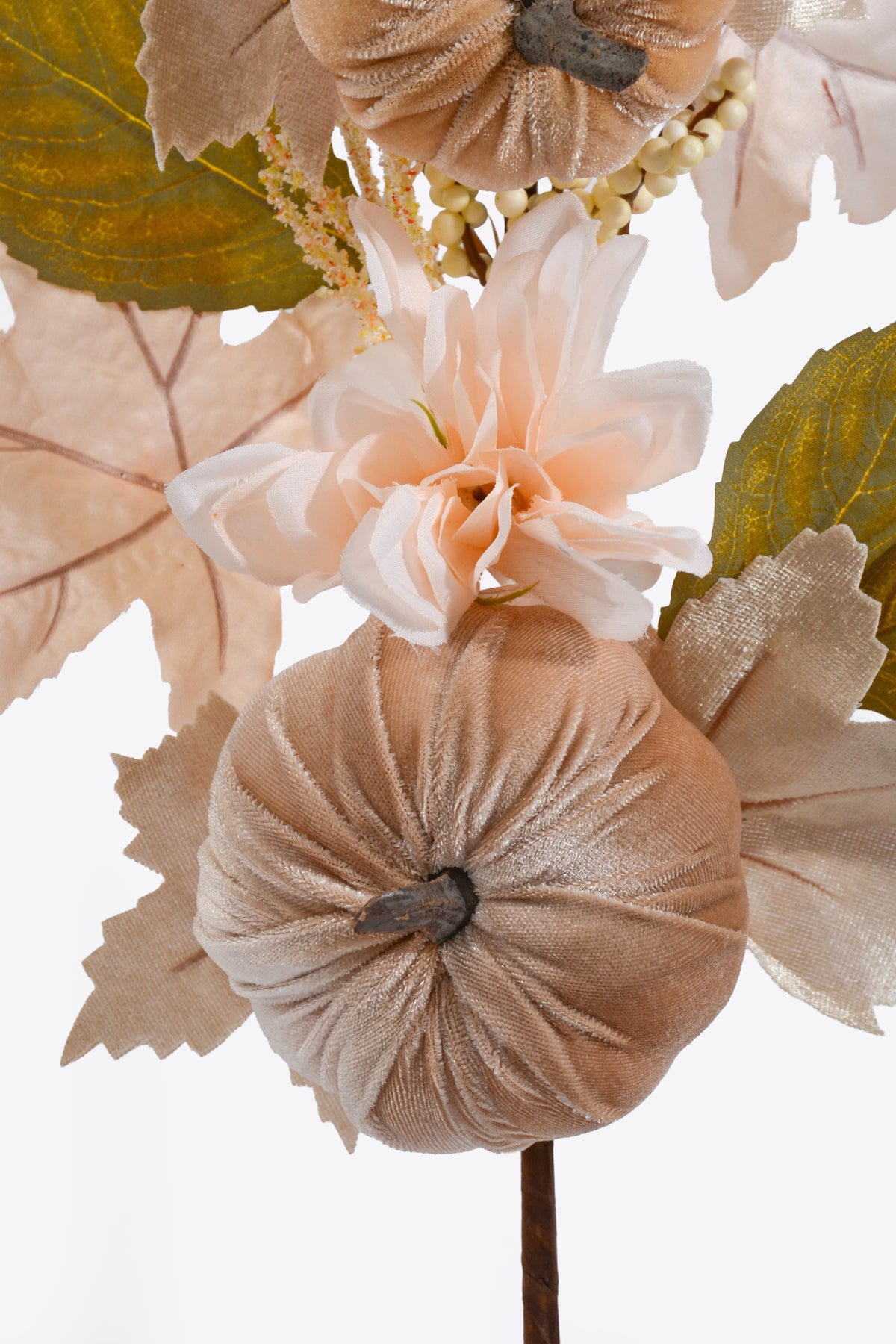 30" Pumpkin Dahlia Berry Spray Cream