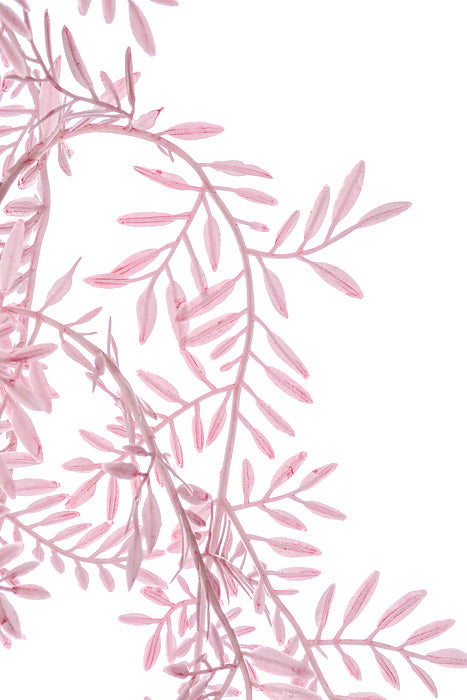 47.25" Hanging Leaves Branch Pink