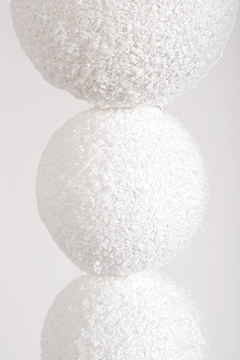 32&quot; Snowed Ball Garland White