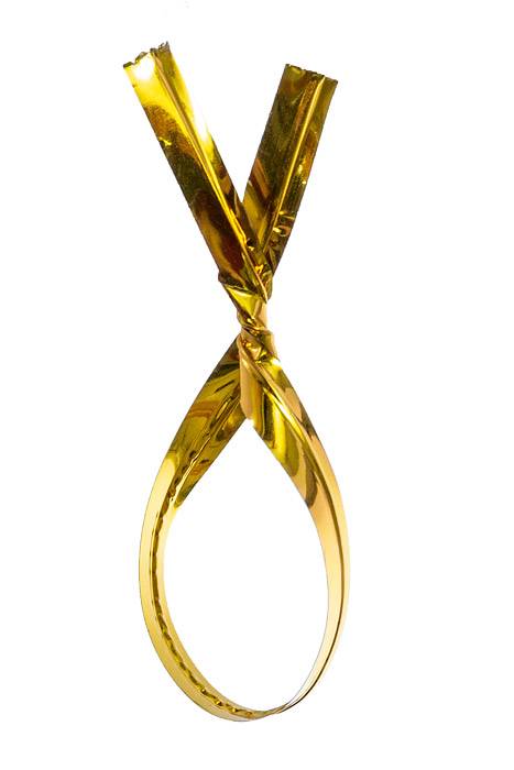 6" Twist Tie Gold Pkg/750