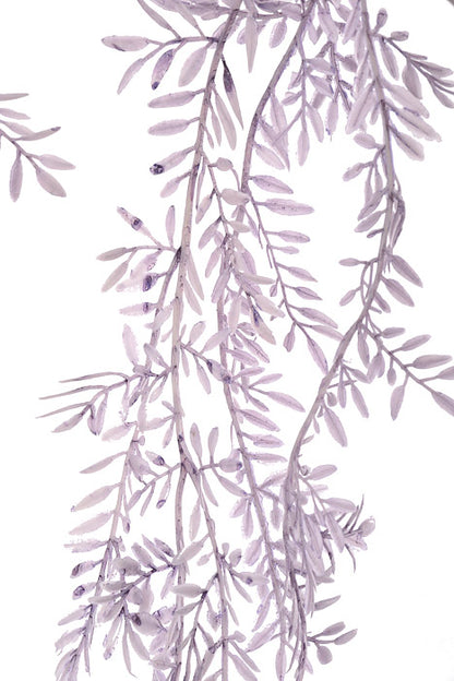 47.25" Hanging Leaves Branch Lavender
