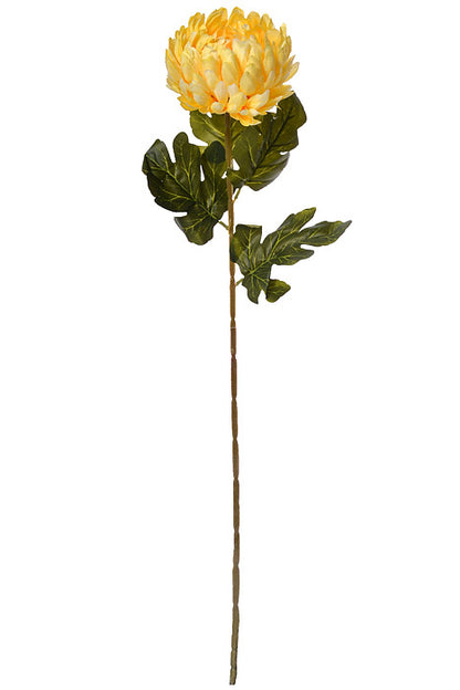 29" Silk Chrysanthemum Spray Yellow