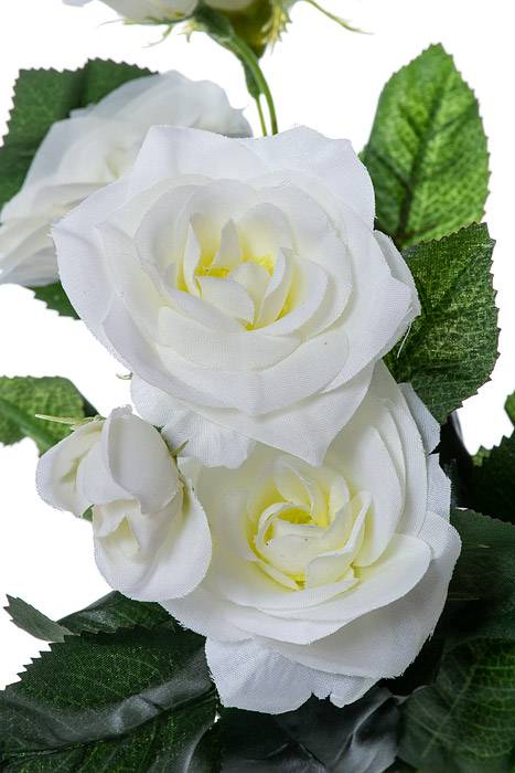 15" Silk Rose Bush Cream