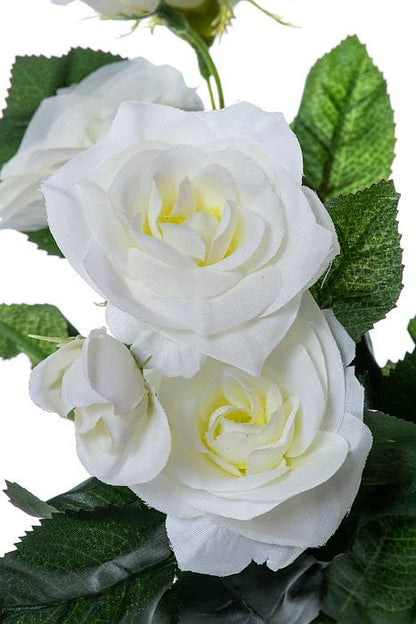 15" Silk Rose Bush Cream