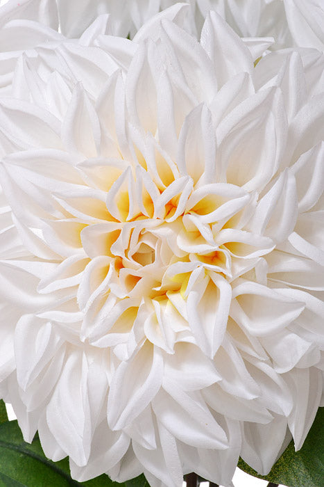 23&quot; Silk Dahlia Bush White