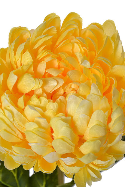 29" Silk Chrysanthemum Spray Yellow