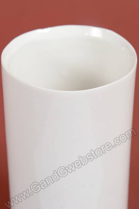 2.75" X 5.25" Ceramic Cylinder Brooklyn Vase White