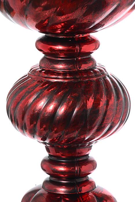 22" Antique Scultped Finial Ornament Red