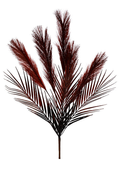 28" Pampas Grass Spray Burgundy