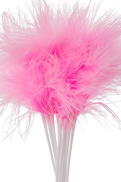 7" Feather Picks Pink Pkg/12