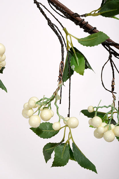 59" Snowed Berry Garland White