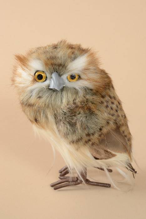 6.5" Standing Speckled Hoot Owl