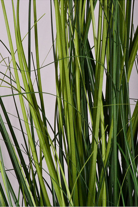 48" Artificial Grass Bush In Pot Two Tone Green