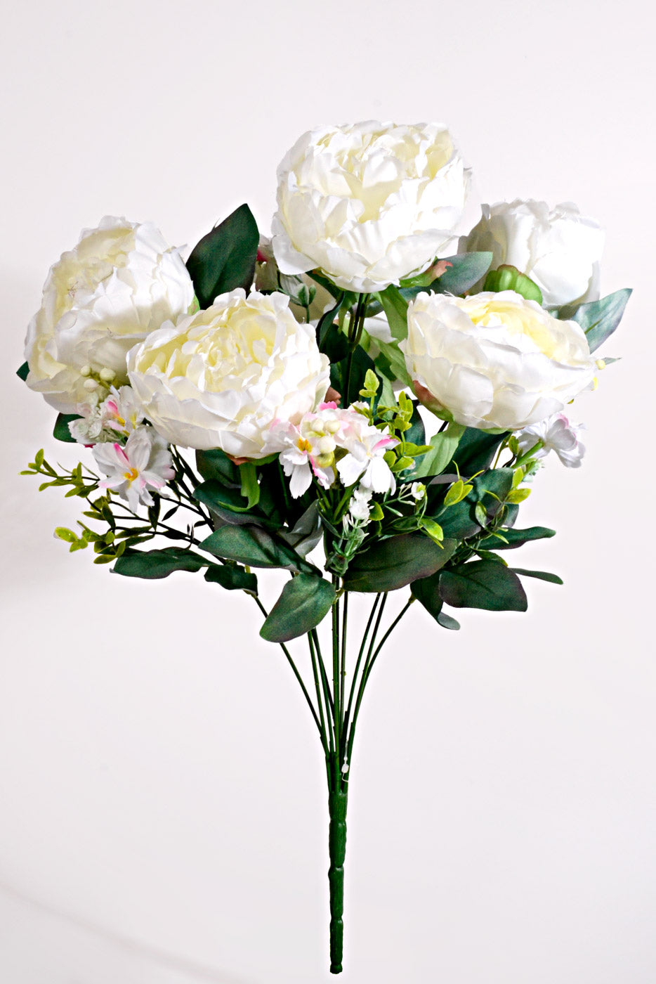 20" Silk Peony Bush Cream