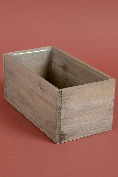 9.5" X 5.25" X 4.5" Woodland Planter Brown