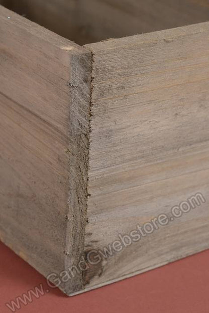 9.5" X 5.25" X 4.5" Woodland Planter Brown