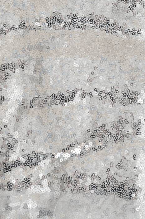 60" X 102" Rectangle Sequin Table Cover Silver