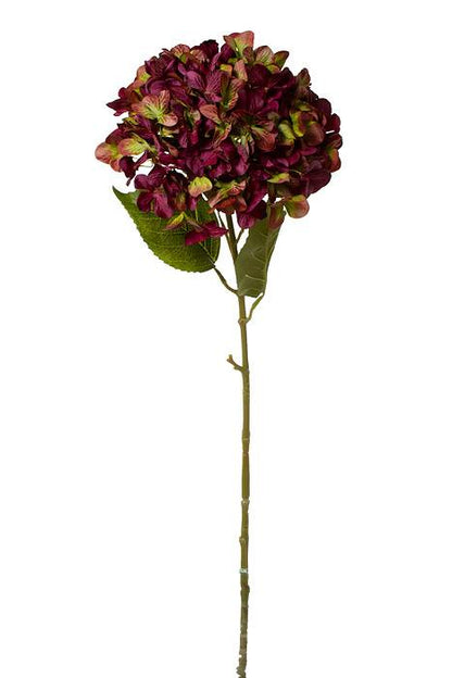 44" Single Giant Silk Hydrangea (Eggplant)