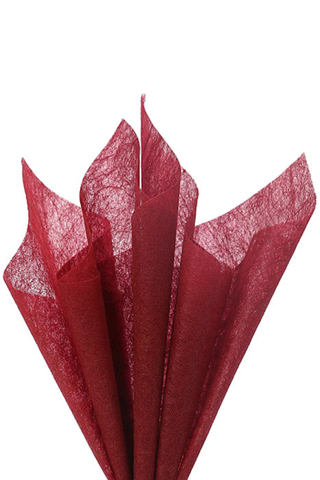 22.5" Non-Woven Fiber Tissue Sheet Burgundy Pkg/15