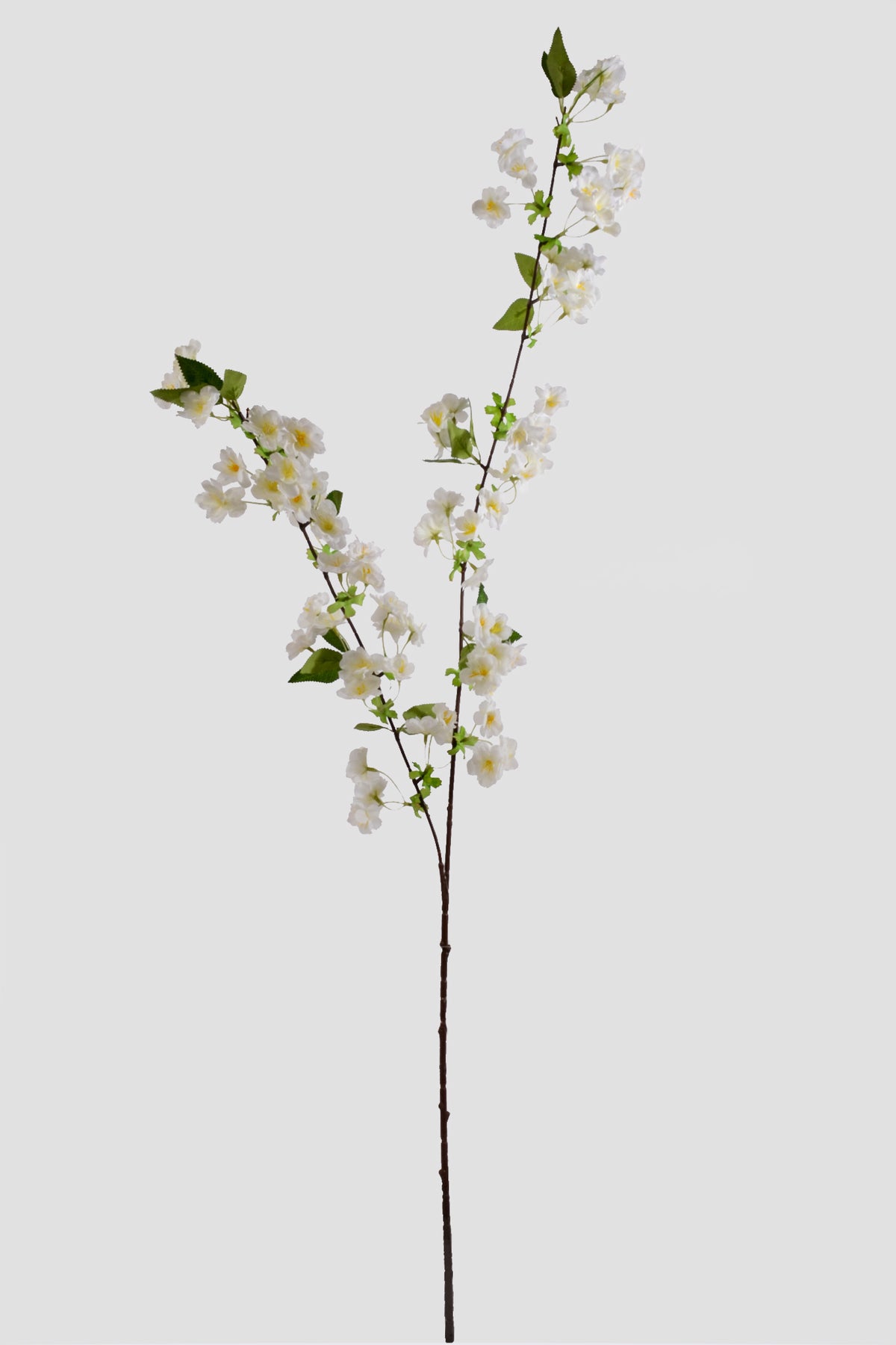 45" Silk Cherry Blossom Spray White