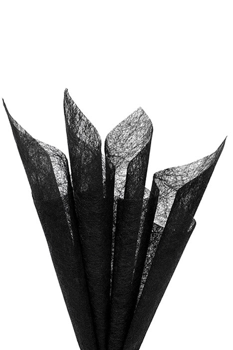 22.5" Non-Woven Fiber Tissue Sheet Black Pkg/15