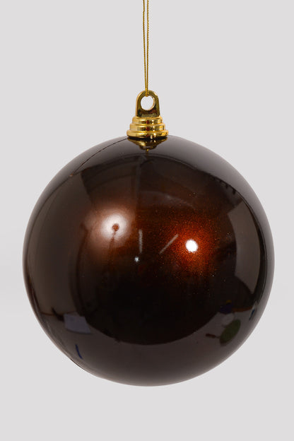200MM Shiny Ornament Ball Chocolate