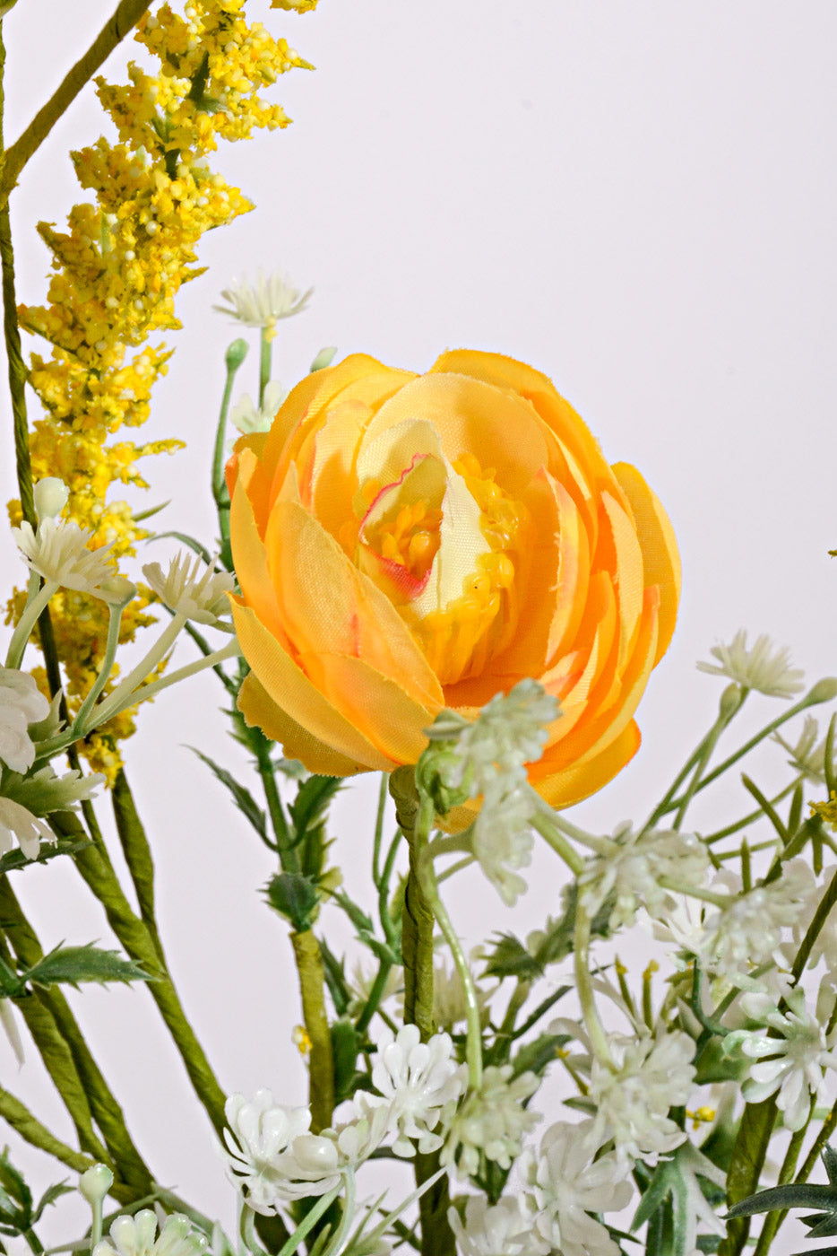 21.5" Silk Ranunculus Mixed Yellow